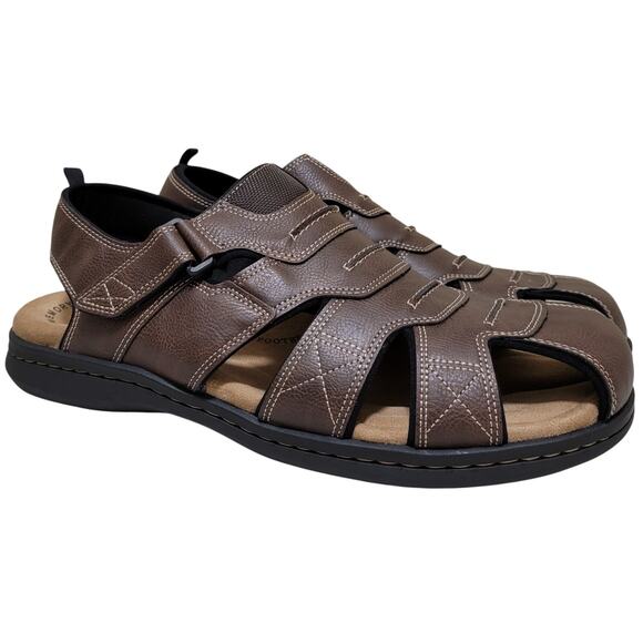 Dockers Men Searose Closed-Toe Fisherman Sandals Size US 11M Briar Faux Leather